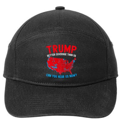 Trump Better Coverage Than 5g Can You Hear Us Now Usa Map 7-Panel Snapback Hat