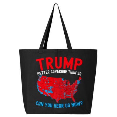 Trump Better Coverage Than 5g Can You Hear Us Now Usa Map 25L Jumbo Tote