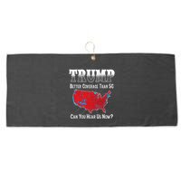 Trump Better Coverage Than 5g Can You Hear Us Now Politics Large Microfiber Waffle Golf Towel