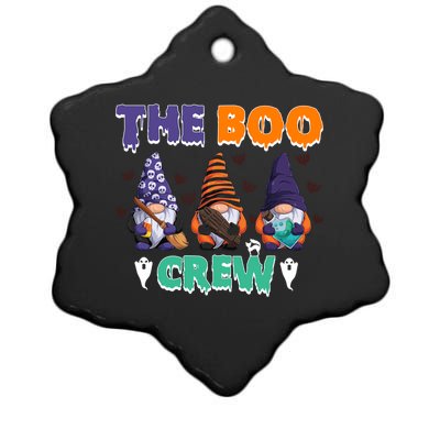 The Boo Crew Gnomes Gnome Halloween Pumpkin Gift Ceramic Star Ornament