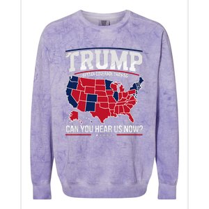 Trump Better Coverage Than 5g Can You Hear Us Now Funny Colorblast Crewneck Sweatshirt