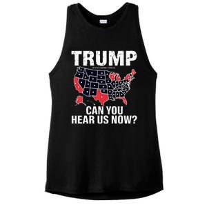 Trump Better Coverage Than 5g Can You Hear Us Now Usa Map Ladies PosiCharge Tri-Blend Wicking Tank