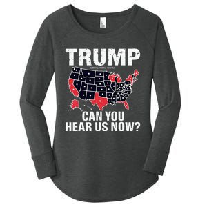 Trump Better Coverage Than 5g Can You Hear Us Now Usa Map Women's Perfect Tri Tunic Long Sleeve Shirt