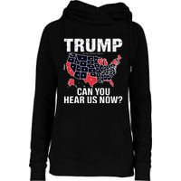 Trump Better Coverage Than 5g Can You Hear Us Now Usa Map Womens Funnel Neck Pullover Hood