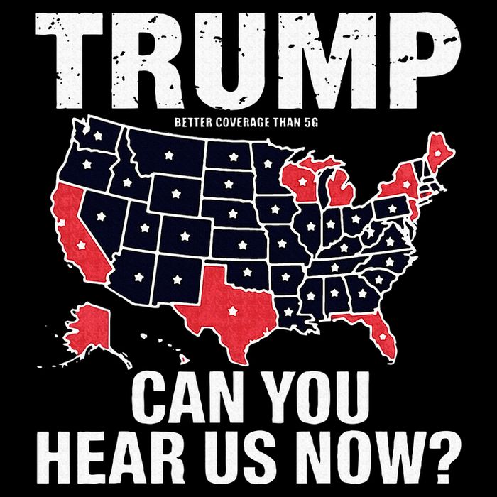 Trump Better Coverage Than 5g Can You Hear Us Now Usa Map Flat Bill Trucker Hat