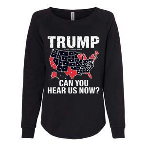 Trump Better Coverage Than 5g Can You Hear Us Now Usa Map Womens California Wash Sweatshirt