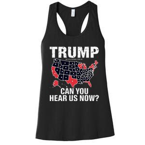 Trump Better Coverage Than 5g Can You Hear Us Now Usa Map Women's Racerback Tank