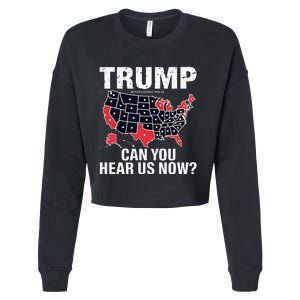 Trump Better Coverage Than 5g Can You Hear Us Now Usa Map Cropped Pullover Crew