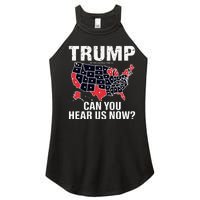 Trump Better Coverage Than 5g Can You Hear Us Now Usa Map Women's Perfect Tri Rocker Tank