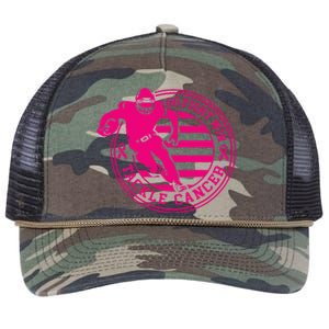 Tackle Breast Cancer Awareness Football Retro Rope Trucker Hat Cap