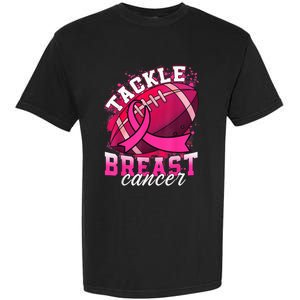 Tackle Breast Cancer Awareness Pink Ribbon Football Boy Kid Garment-Dyed Heavyweight T-Shirt