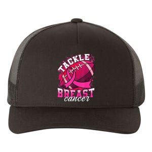 Tackle Breast Cancer Awareness Pink Ribbon Football Boy Kid Yupoong Adult 5-Panel Trucker Hat