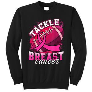 Tackle Breast Cancer Awareness Pink Ribbon Football Boy Kid Sweatshirt