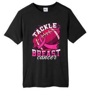 Tackle Breast Cancer Awareness Pink Ribbon Football Boy Kid Tall Fusion ChromaSoft Performance T-Shirt