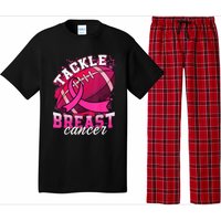 Tackle Breast Cancer Awareness Pink Ribbon Football Boy Kid Pajama Set