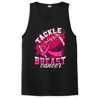 Tackle Breast Cancer Awareness Pink Ribbon Football Boy Kid PosiCharge Competitor Tank