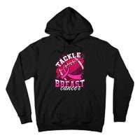 Tackle Breast Cancer Awareness Pink Ribbon Football Boy Kid Tall Hoodie