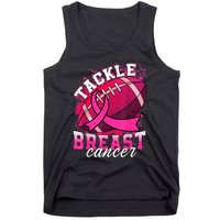 Tackle Breast Cancer Awareness Pink Ribbon Football Boy Kid Tank Top