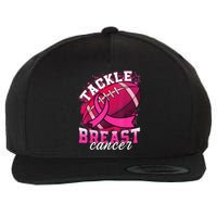 Tackle Breast Cancer Awareness Pink Ribbon Football Boy Kid Wool Snapback Cap