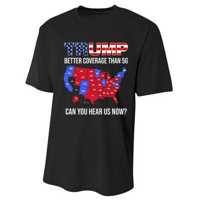 Trump Better Coverage Than 5g Can You Hear Us Now Usa Map Performance Sprint T-Shirt