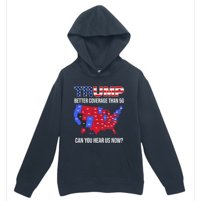 Trump Better Coverage Than 5g Can You Hear Us Now Usa Map Urban Pullover Hoodie