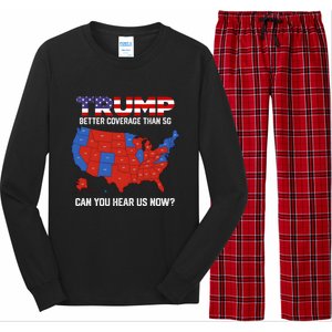 Trump Better Coverage Than 5g Can You Hear Us Now Retro Long Sleeve Pajama Set