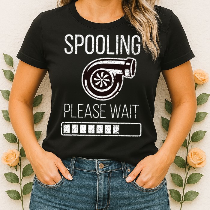 Turbo Boost Car Auto Father Dad Funny Mechanic Tuner JDM Rpm Womens T-Shirt