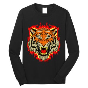 Tiger Big Cat Bengal Wildcat Predator Cool Animal Gift Idea Long Sleeve Shirt