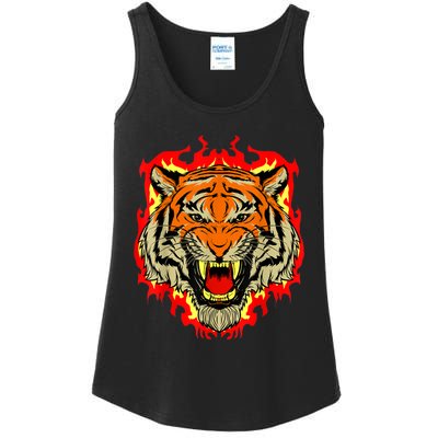 Tiger Big Cat Bengal Wildcat Predator Cool Animal Gift Idea Ladies Essential Tank