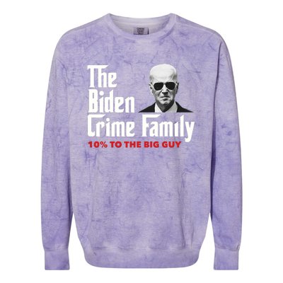 The Biden Crime Family Vintage Retro 2024 Republican Colorblast Crewneck Sweatshirt