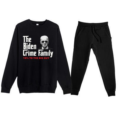 The Biden Crime Family Vintage Retro 2024 Republican Premium Crewneck Sweatsuit Set