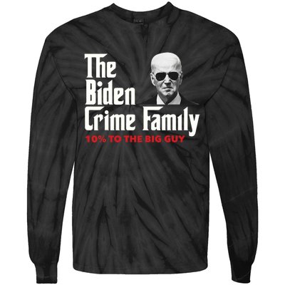 The Biden Crime Family Vintage Retro 2024 Republican Tie-Dye Long Sleeve Shirt