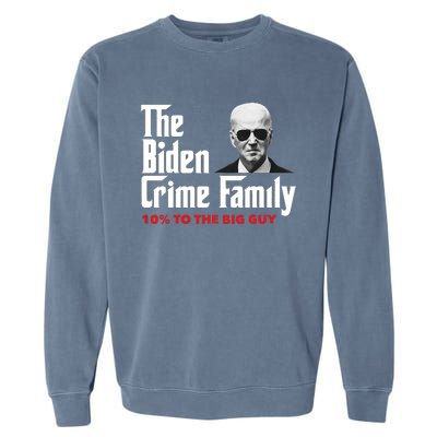 The Biden Crime Family Vintage Retro 2024 Republican Garment-Dyed Sweatshirt