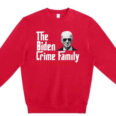 The Biden Crime Family Vintage Retro 2024 Republican Premium Crewneck Sweatshirt