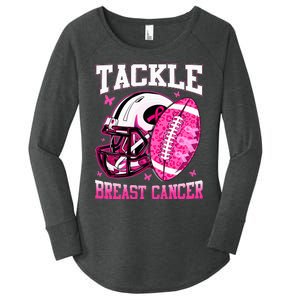 Tackle Breast Cancer Awareness Pink Ribbon Football Kids Women's Perfect Tri Tunic Long Sleeve Shirt