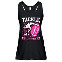 Tackle Breast Cancer Awareness Pink Ribbon Football Kids Ladies Essential Flowy Tank