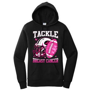 Tackle Breast Cancer Awareness Pink Ribbon Football Kids Women's Pullover Hoodie