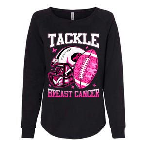 Tackle Breast Cancer Awareness Pink Ribbon Football Kids Womens California Wash Sweatshirt