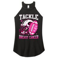 Tackle Breast Cancer Awareness Pink Ribbon Football Kids Women's Perfect Tri Rocker Tank