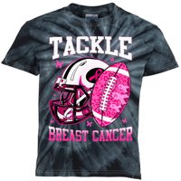 Tackle Breast Cancer Awareness Pink Ribbon Football Kids Kids Tie-Dye T-Shirt