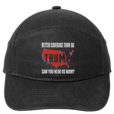 Trump Better Coverage Than 5g Can You Hear Us Now Usa Map 7-Panel Snapback Hat