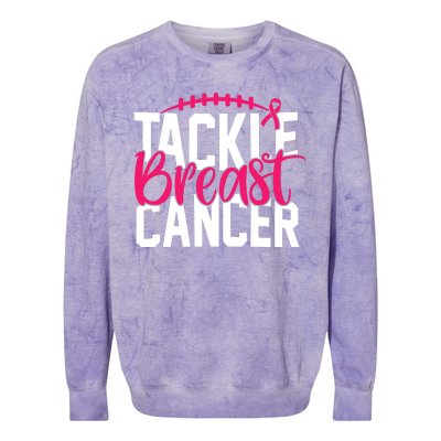 Tackle Breast Cancer Awareness Football Fan Colorblast Crewneck Sweatshirt