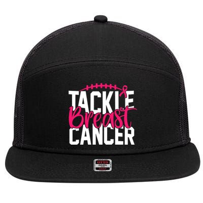 Tackle Breast Cancer Awareness Football Fan 7 Panel Mesh Trucker Snapback Hat