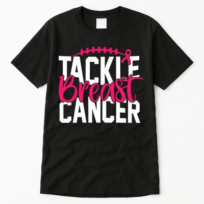 Tackle Breast Cancer Awareness Football Fan Tall T-Shirt