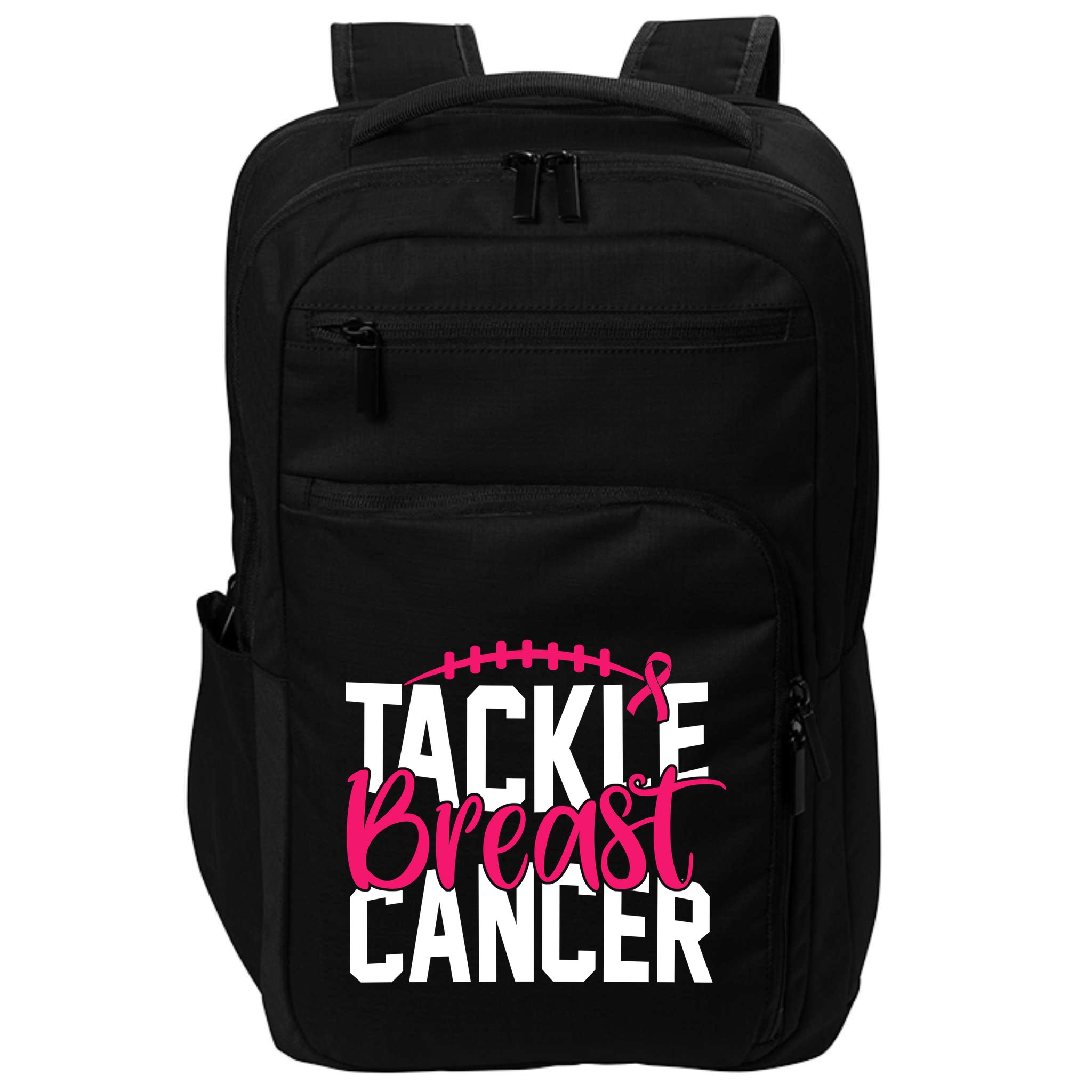 Tackle Breast Cancer Awareness Football Fan Impact Tech Backpack