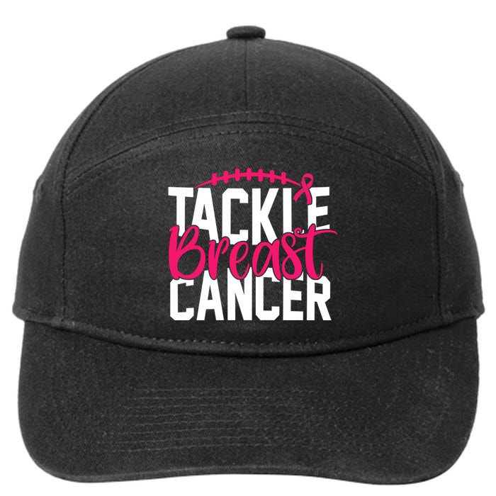 Tackle Breast Cancer Awareness Football Fan 7-Panel Snapback Hat