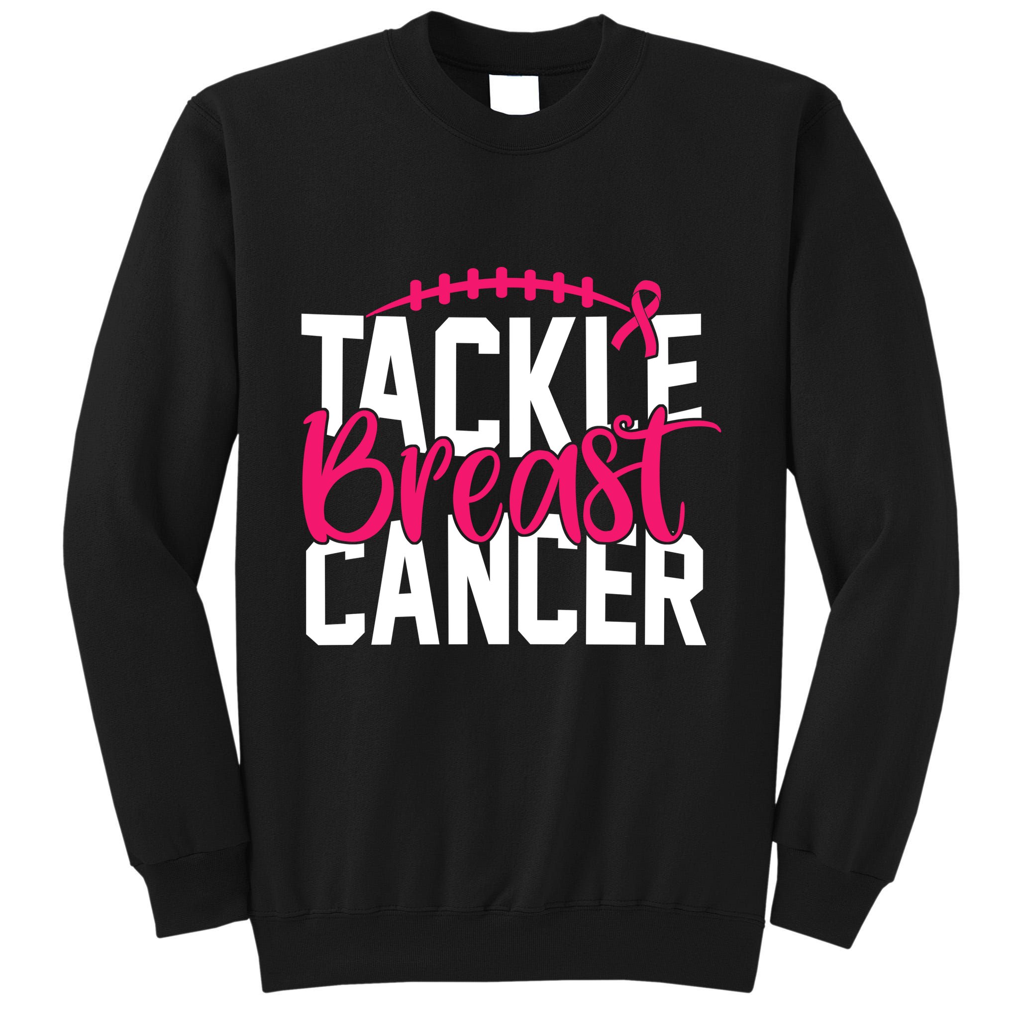 Tackle Breast Cancer Awareness Football Fan Tall Sweatshirt