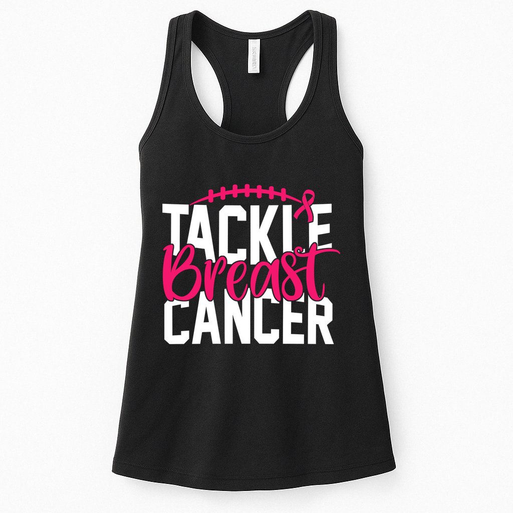 Tackle Breast Cancer Awareness Football Fan Womens Tank Top