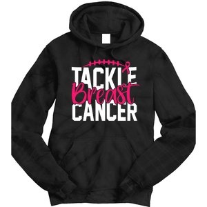 Tackle Breast Cancer Awareness Football Fan Tie Dye Hoodie