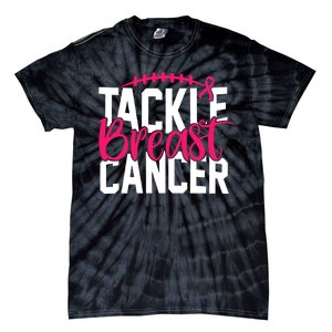 Tackle Breast Cancer Awareness Football Fan Tie-Dye T-Shirt